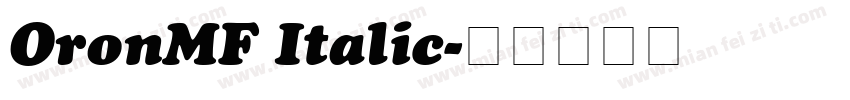 OronMF Italic字体转换